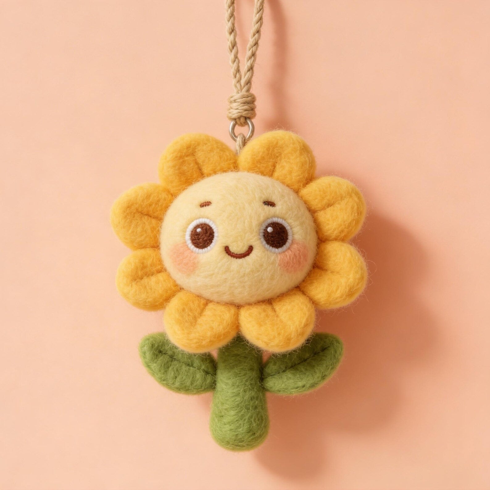 Florales Wollfilz-Ornament zum Muttertag 09