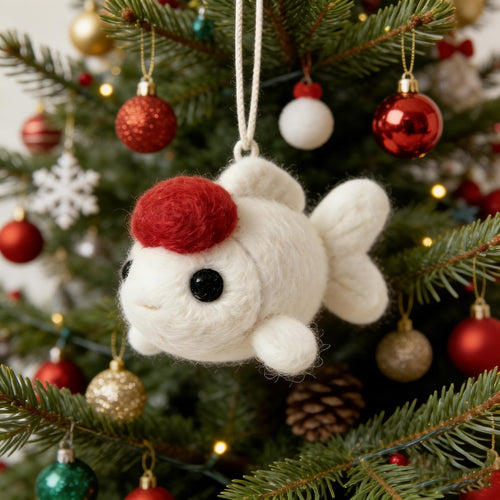 Maritimer Wollfilz-Anhänger für Kinder für Weihnachten 02