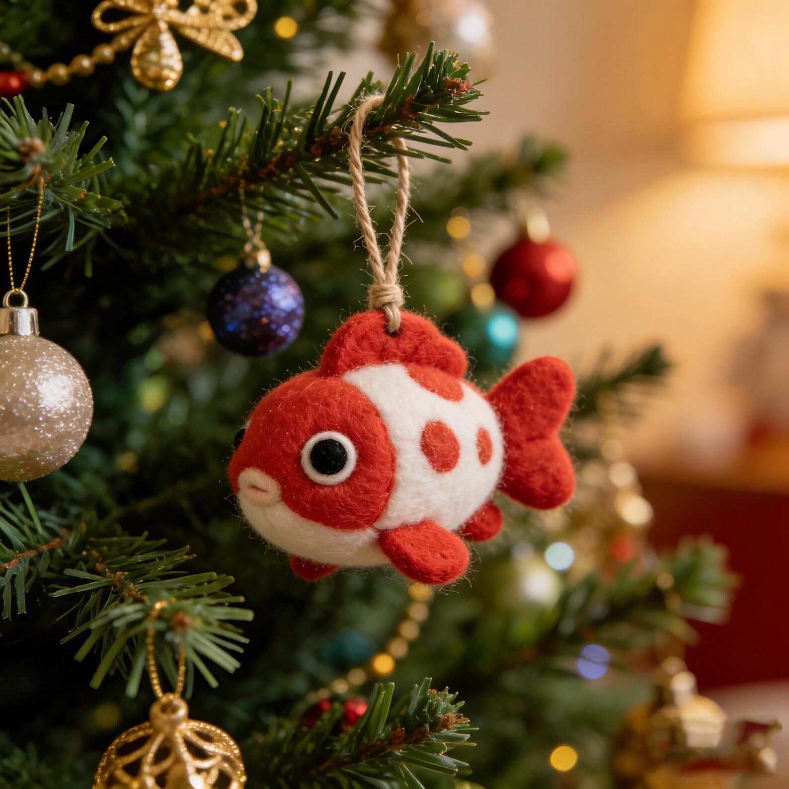Maritimer Wollfilz-Anhänger für Weihnachten 10