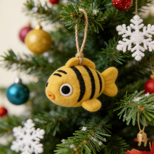Maritimer Wollfilz-Anhänger für Weihnachten 16