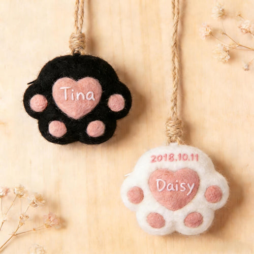 Personalisierte filz-Katzenpfoten-Dekoration für Kinder