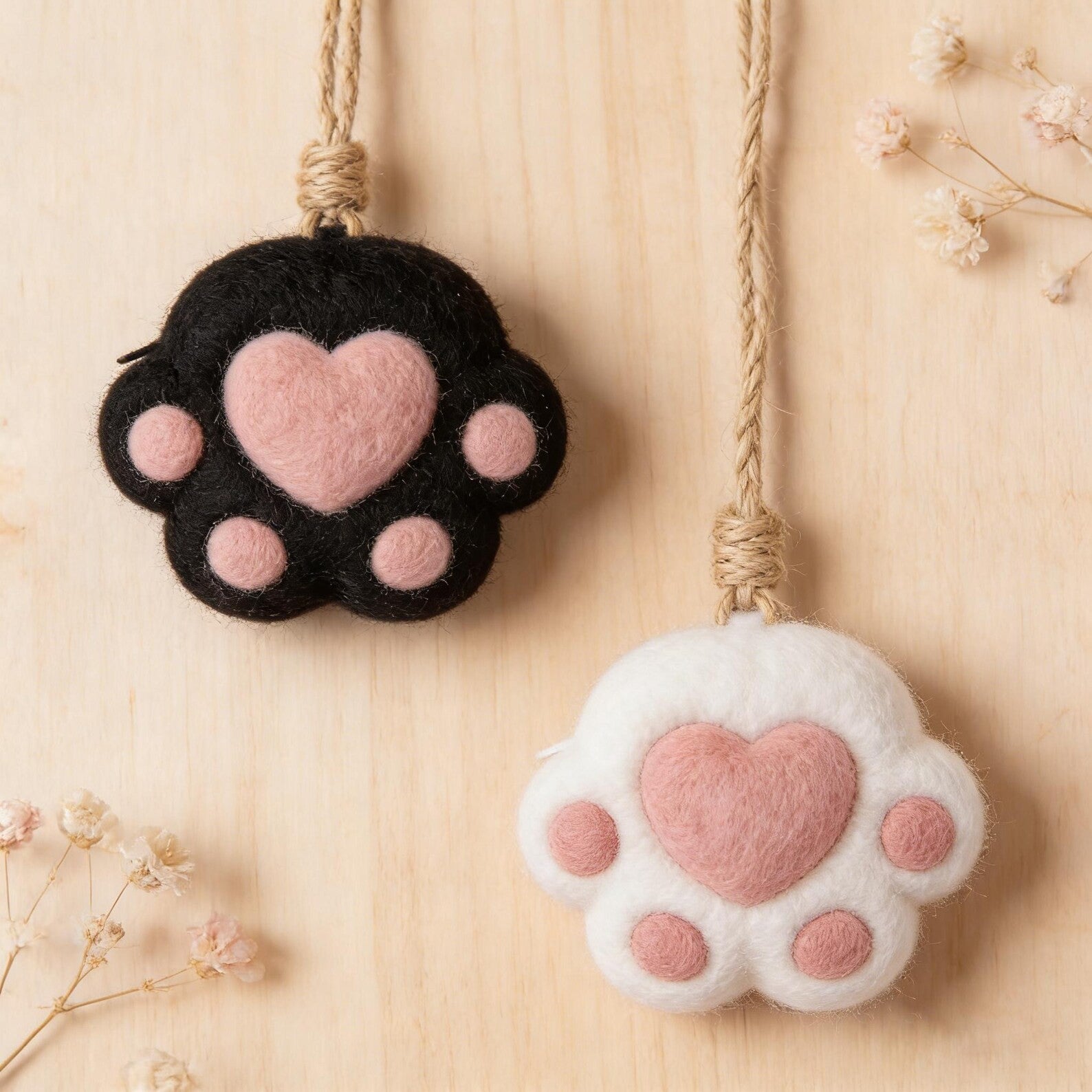 Personalisierte Filz-Katzenpfoten-Dekoration für Kinder