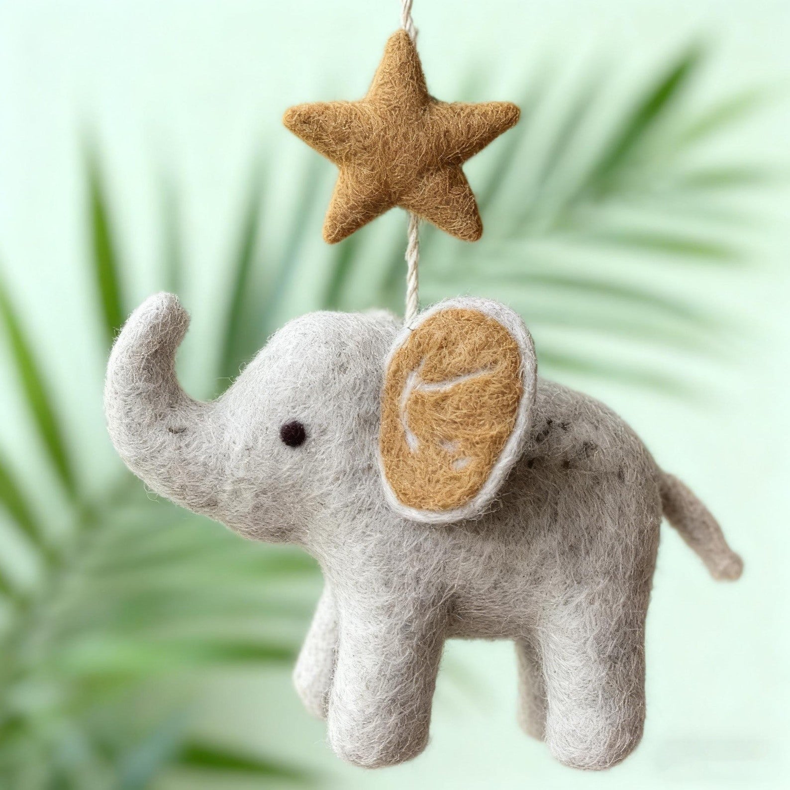 Personalisierte Wollfilz-Elefantenfigur für Weihnachten für Zuhause 15