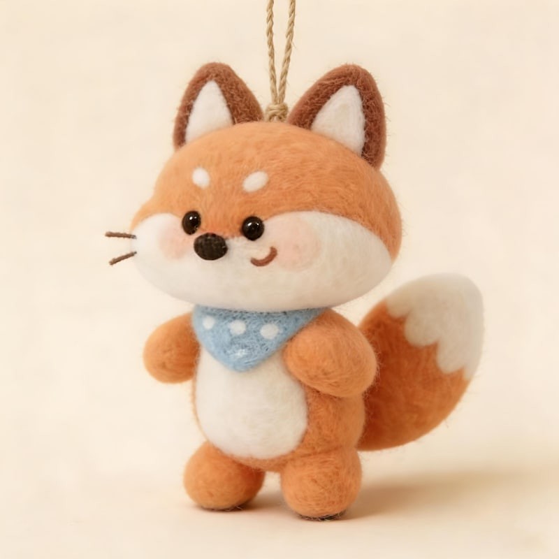 Personalisierte Wollfilz-Fuchsornament für Kinder als Erinnerung 04