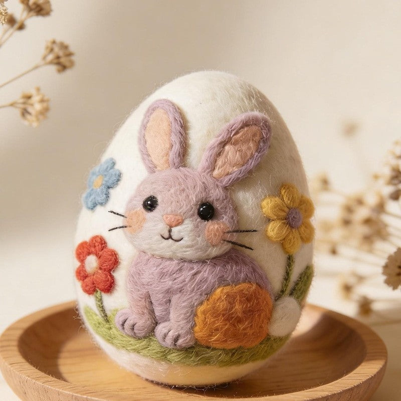 Personalisierte Wollfilz-Osterdekoration für Kinder für Zuhause 06