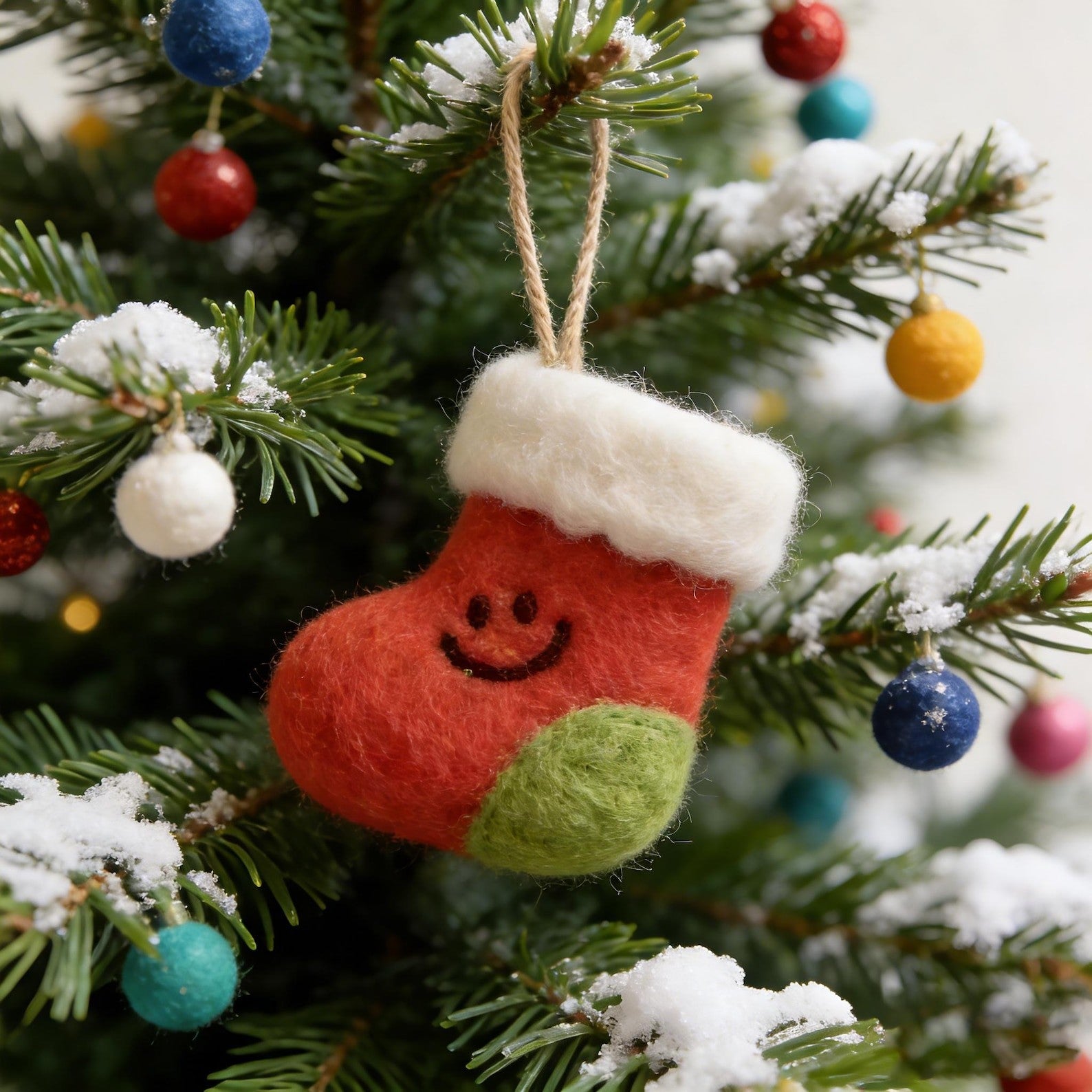 Personalisierte Wollfilz-Weihnachtsanhänger für Kinder für Weihnachten 19