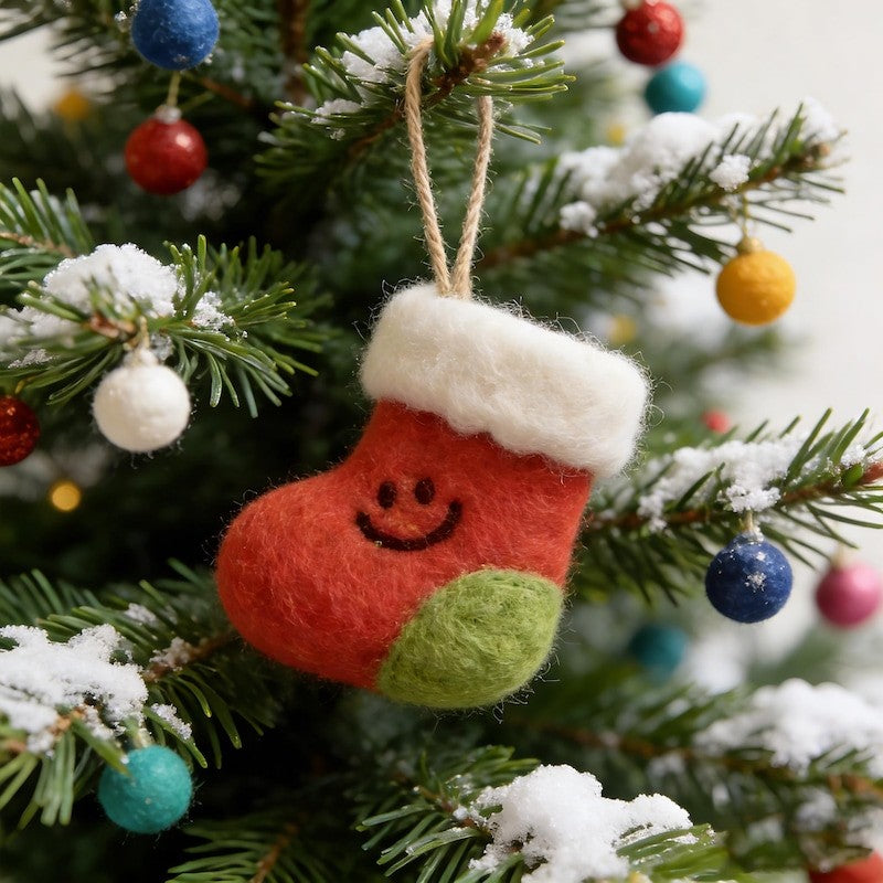 Personalisierte Wollfilz-Weihnachtsanhänger für Kinder für Weihnachten 19