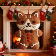 Wollfilz-Katzenfigur für Weihnachten 11