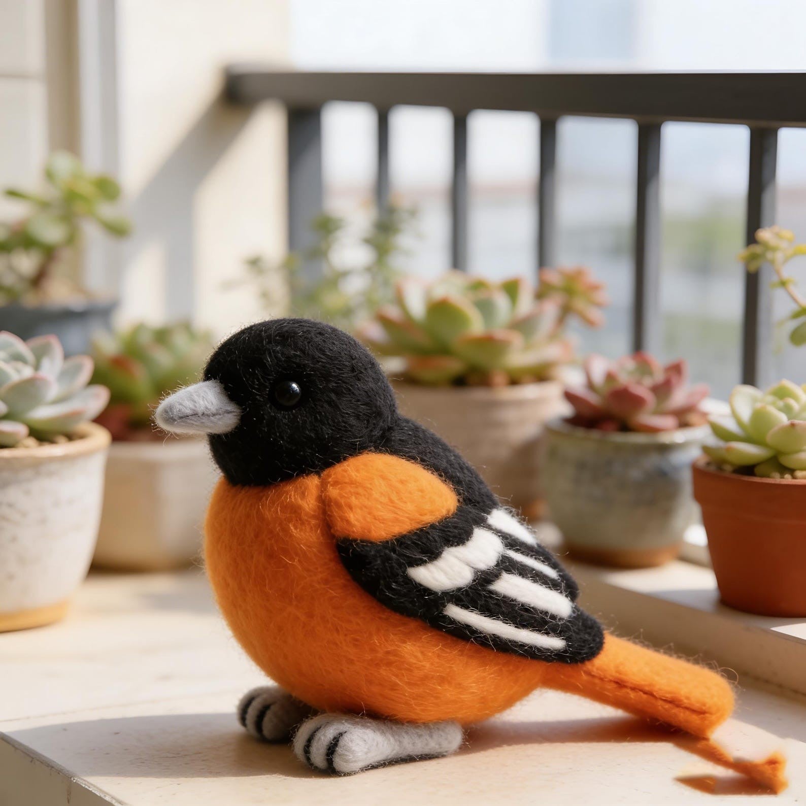 Wollfilz-Vogelornament für Weihnachten 08