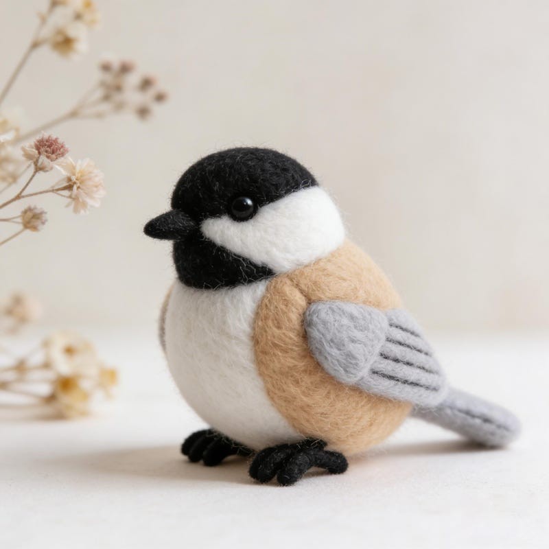 Wollfilz-Vogelornament für Weihnachten 11